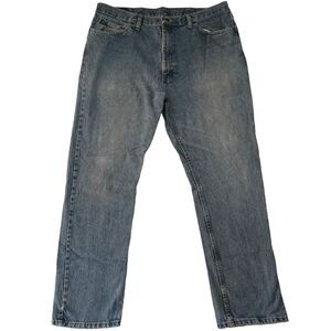Wrangler Five Star Jeans Mens 40x32 Blue Medium Wash Denim Pants Relaxed Fit Zip